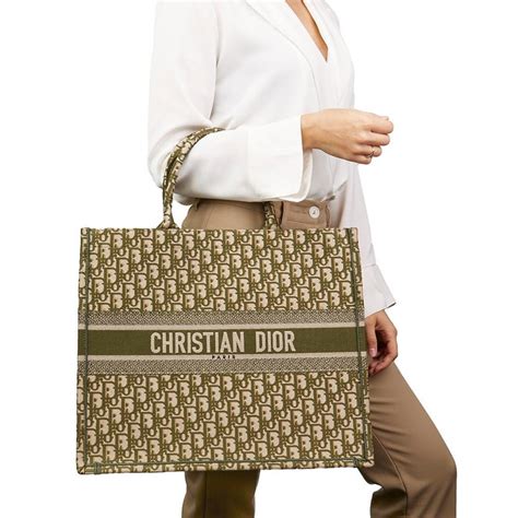 christian dior tote green|Christian Dior personalized tote.